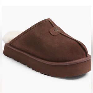 NIB UGG Discoquette Platform Slide Slippers Shoes Brown Size  7 New